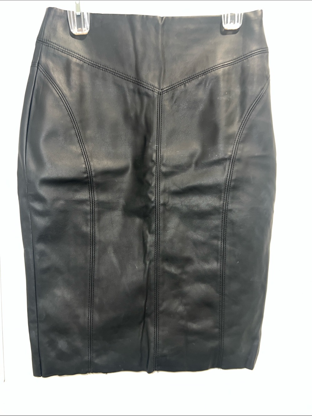 Express Black Faux Leather Pencil Skirt